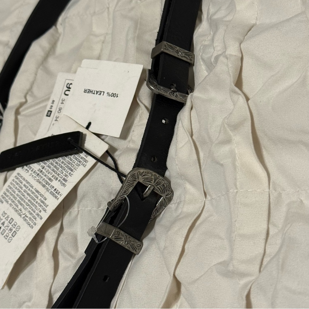 Zara Black Leather Belt